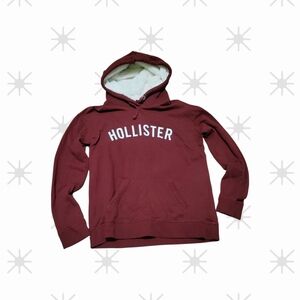 Hollister Women's Burgundy Hoodie